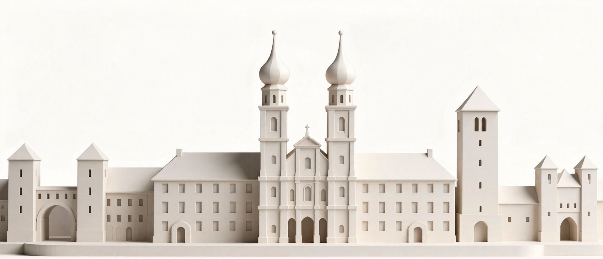 Geförderte Weiterbildung in Augsburg — Wahrzeichen von Augsburg als Architekturmodell
