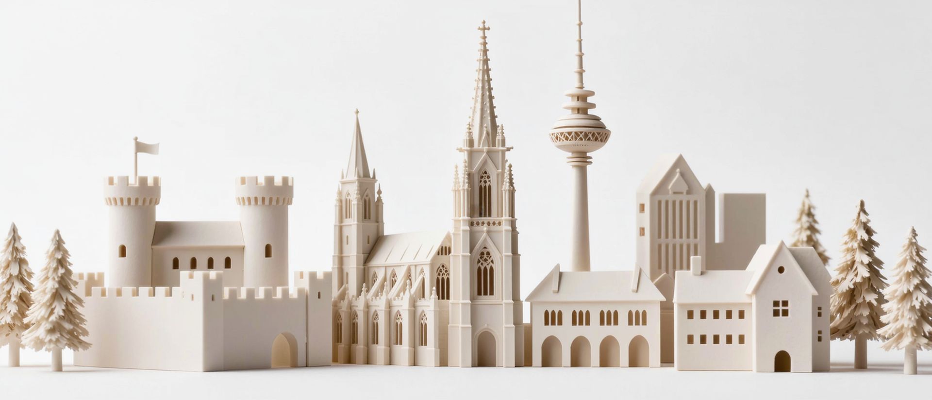 Geförderte Weiterbildung in Baden-Württemberg — Wahrzeichen von Baden-Württemberg als Architekturmodell