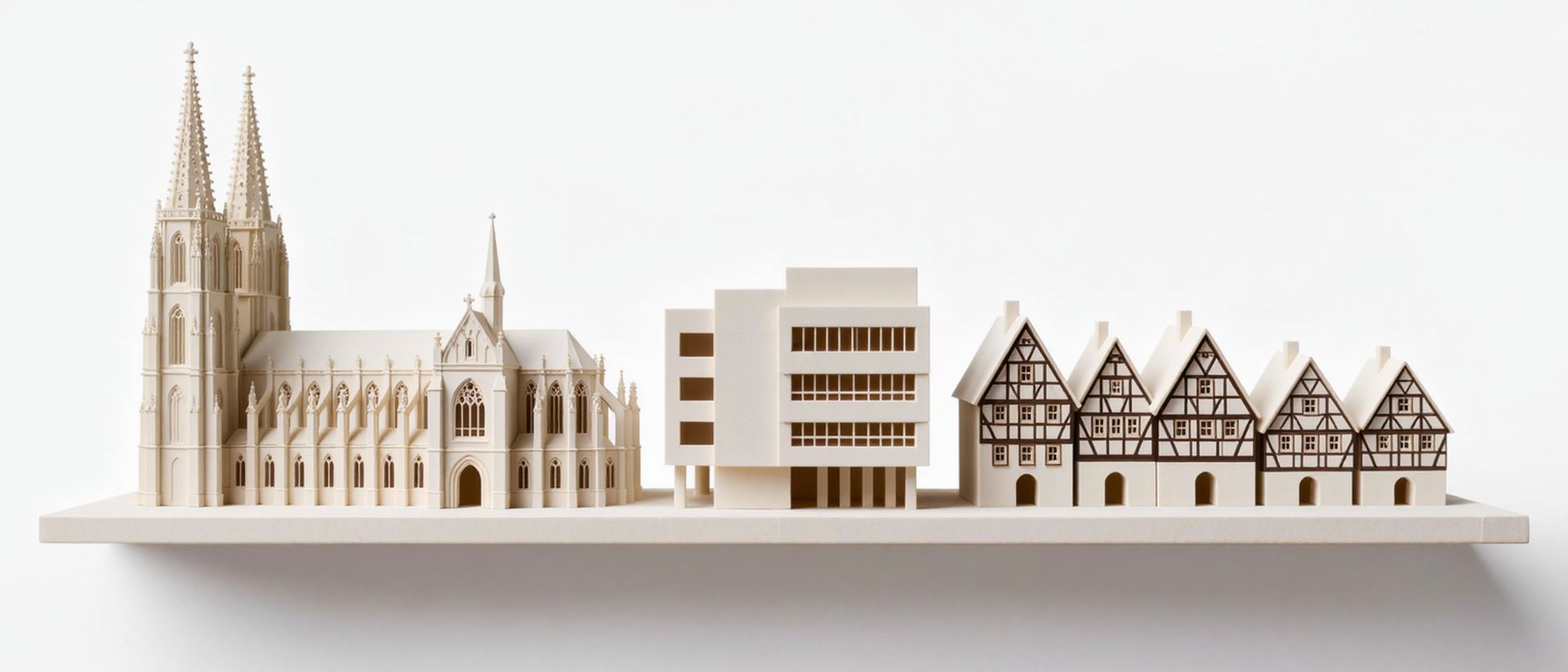 Geförderte Weiterbildung in Sachsen-Anhalt — Wahrzeichen von Sachsen-Anhalt als Architekturmodell